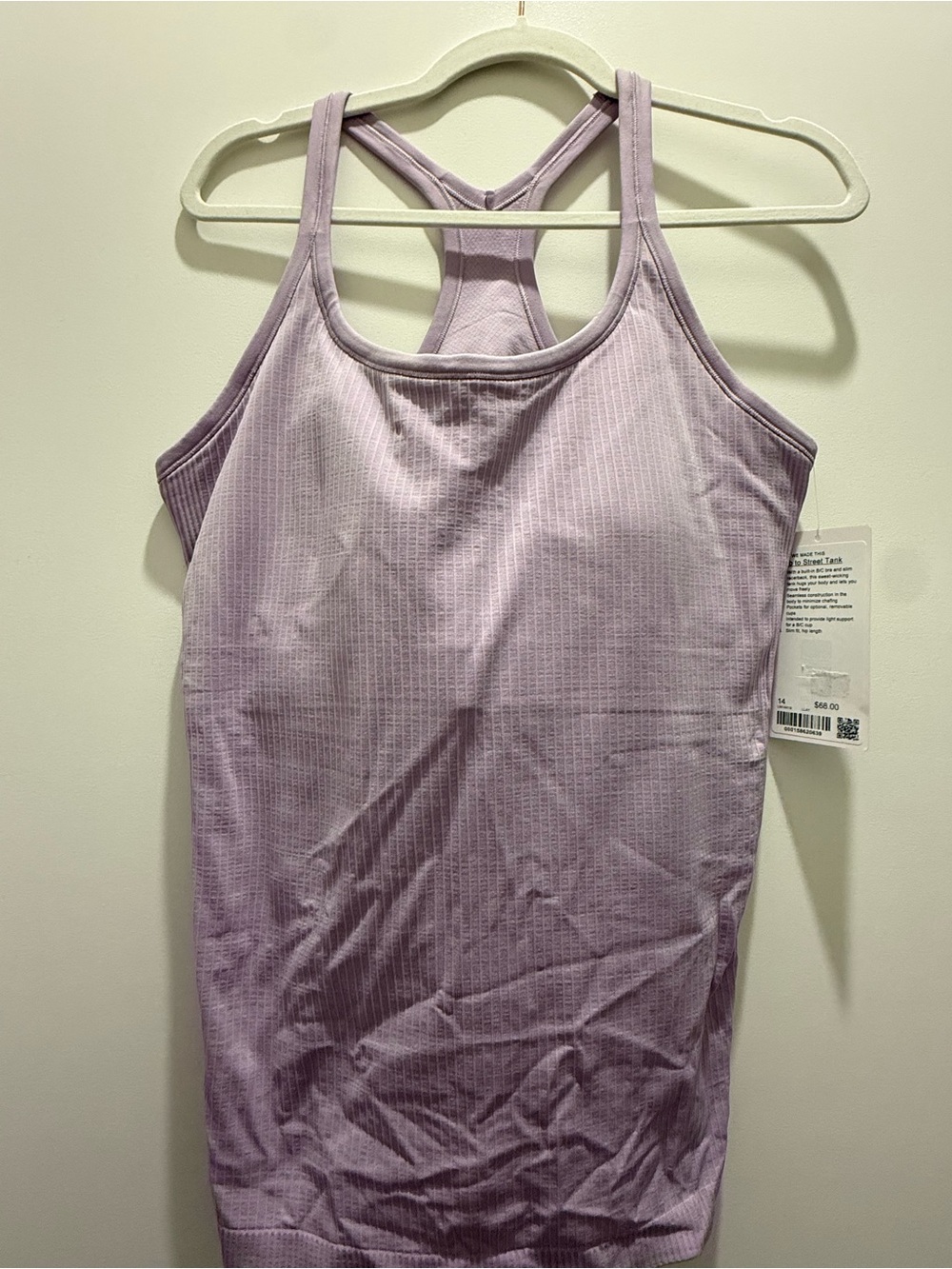 lululemon athletica Lavender Seamless Racerback Tank